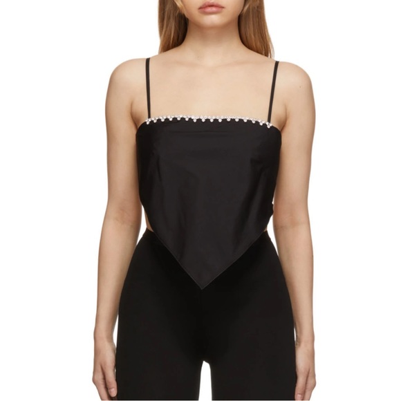 AREA Tops - AREA Black Handkerchief Camisole
